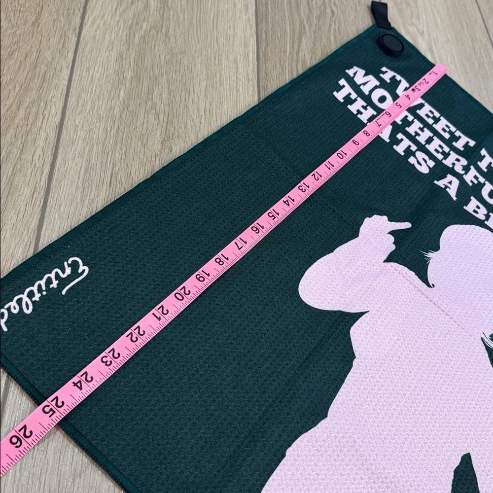Entitled TWEET TWEET GOLF TOWEL WITH MAGNET Golf Fitness Green Pink funny